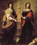Bartolome Esteban Murillo San Seta and St. Lucie Princess Na oil painting reproduction